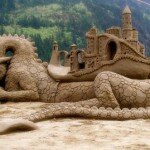 композиция из песка Дракон